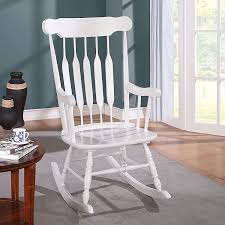 Sedia a Dondolo Vintage Bianco per Esterni